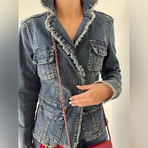 Denim Jacket with a flair trim